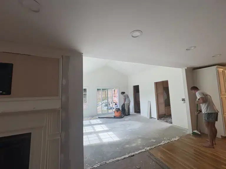 Bright living room freshly painted white — MG Barillas Painting