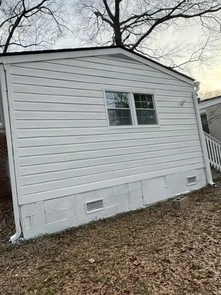 Lap siding scraped, primed and repainted white after years of peeling — MG Barillas Painting